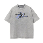 Crew Neck Angel Statue Graphic Tee-INNBLAC Fashion Apparel