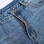 High Waisted Wide Leg Vintage Washed Casual Jeans