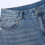 High Waisted Wide Leg Vintage Washed Casual Jeans
