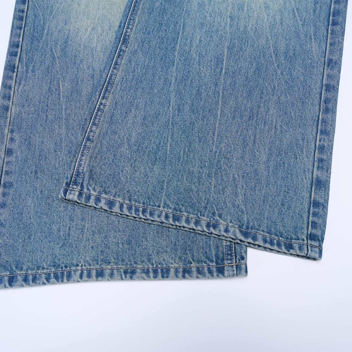 Vintage Light Wash Wide Leg High Rise Jeans