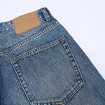 Distressed Hem Light Wash Wide Leg High Rise Jeans