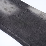 Charcoal Grey Wide-Leg Vintage Washed Jeans