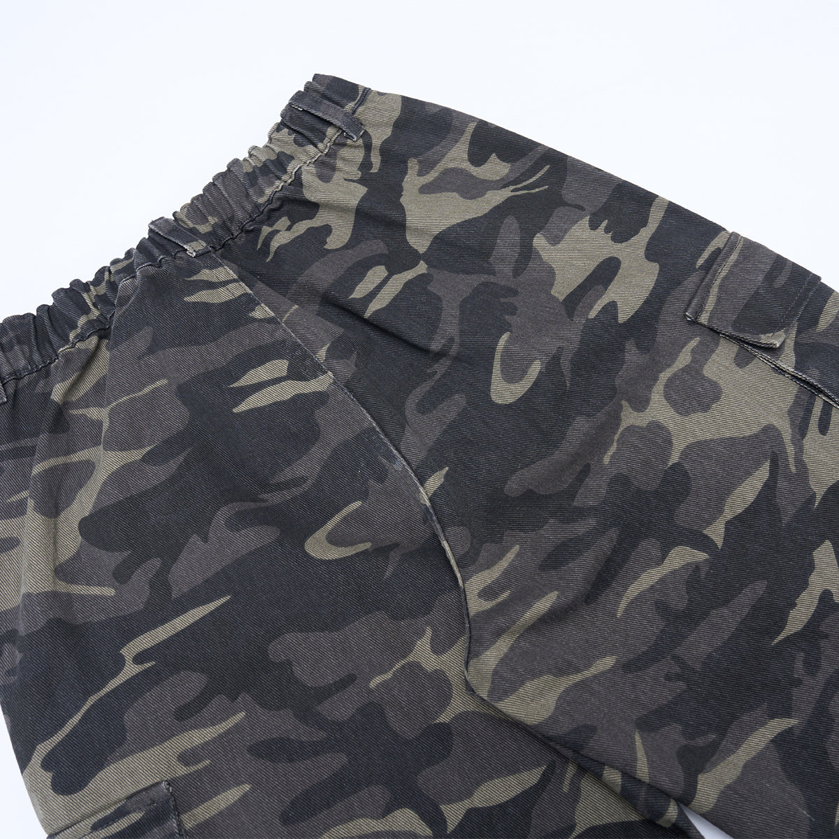 Camo Military Workwear Wide-Leg Cargo Utility Pants