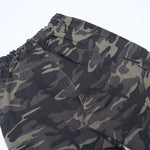 Camo Military Workwear Wide-Leg Cargo Utility Pants