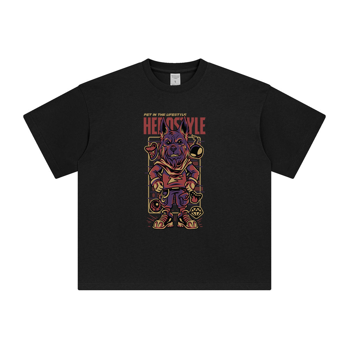 German Shepherd Street Style Graphic Tee-INNBLAC Fashion Apparel