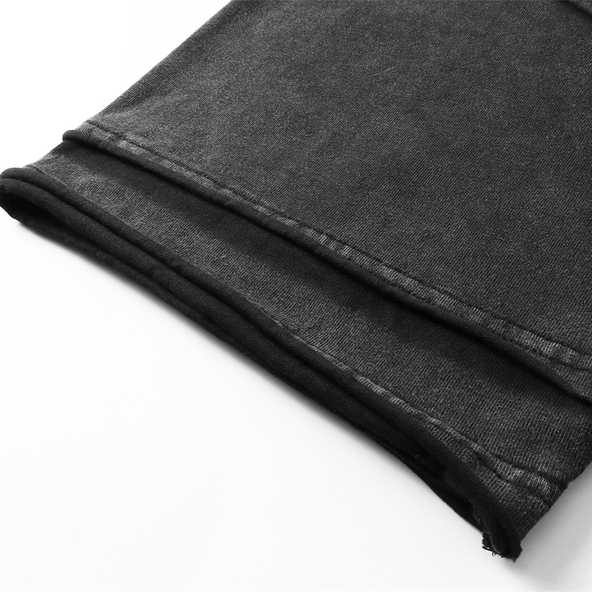 Washed Patchwork Raw Edge Tee 8oz