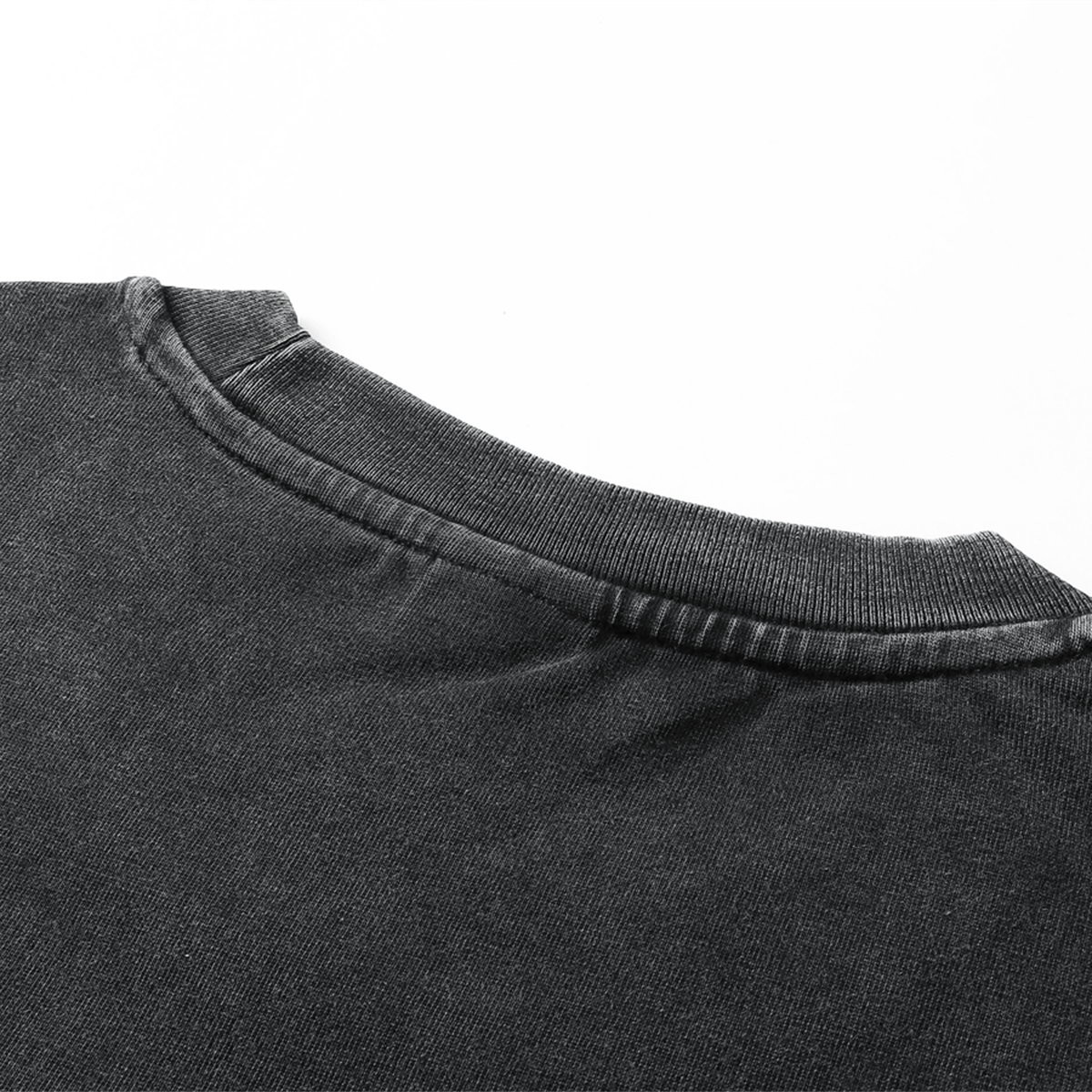 Washed Patchwork Raw Edge Tee 8oz