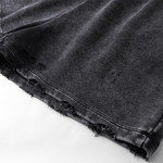 Pantalones cortos desgastados con lavado a la piedra