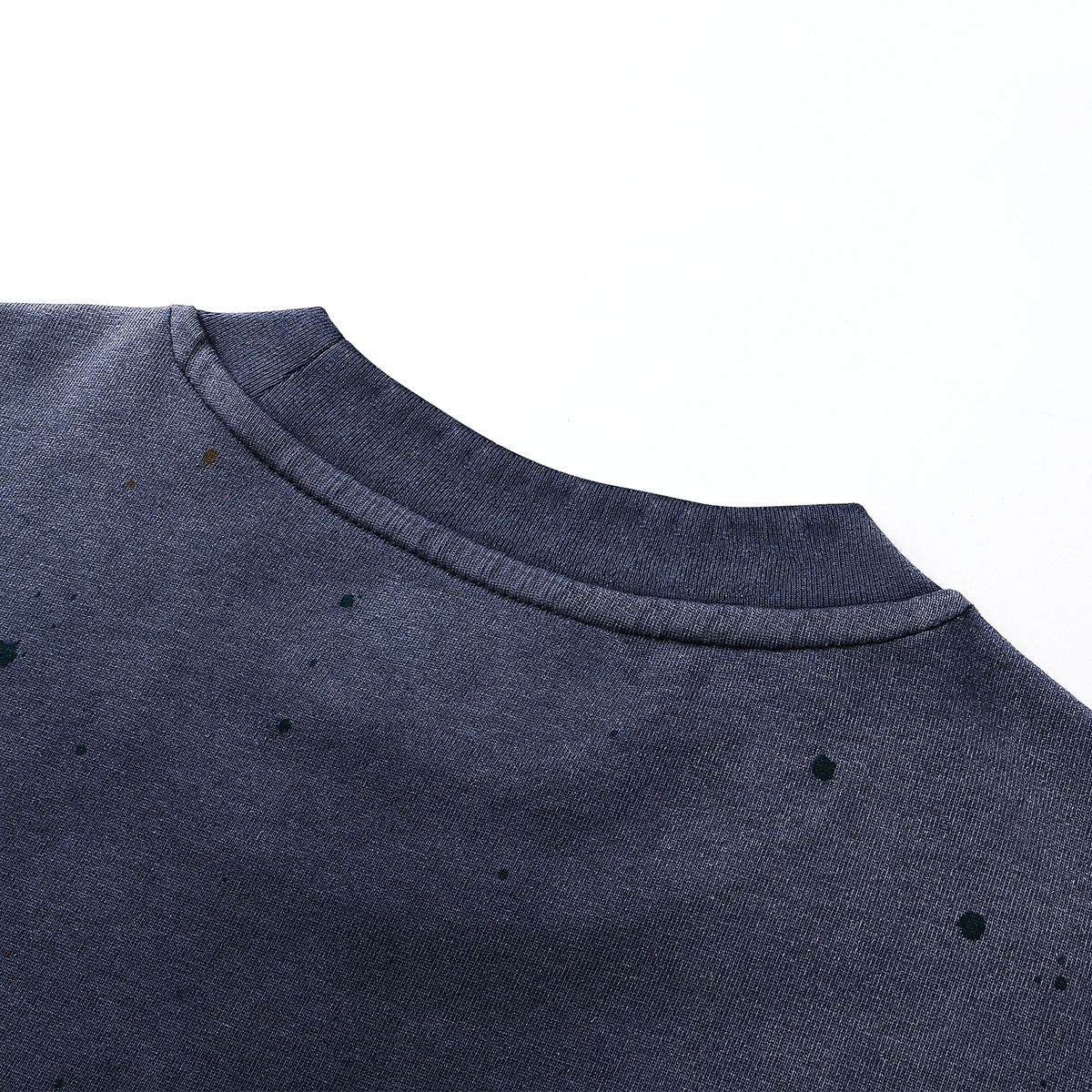 Camiseta lavada con efecto salpicado de tinta de 8 oz