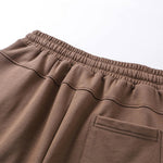 Solid Color Patchwork Short Pants