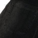 Black Raw Edge Short Jeans-INNBLAC Fashion Apparel