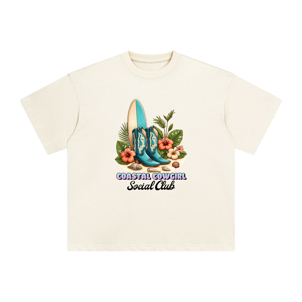 COASTAL COWGIRL SOCIAL CLUB Graphic Tee-INNBLAC Fashion Apparel