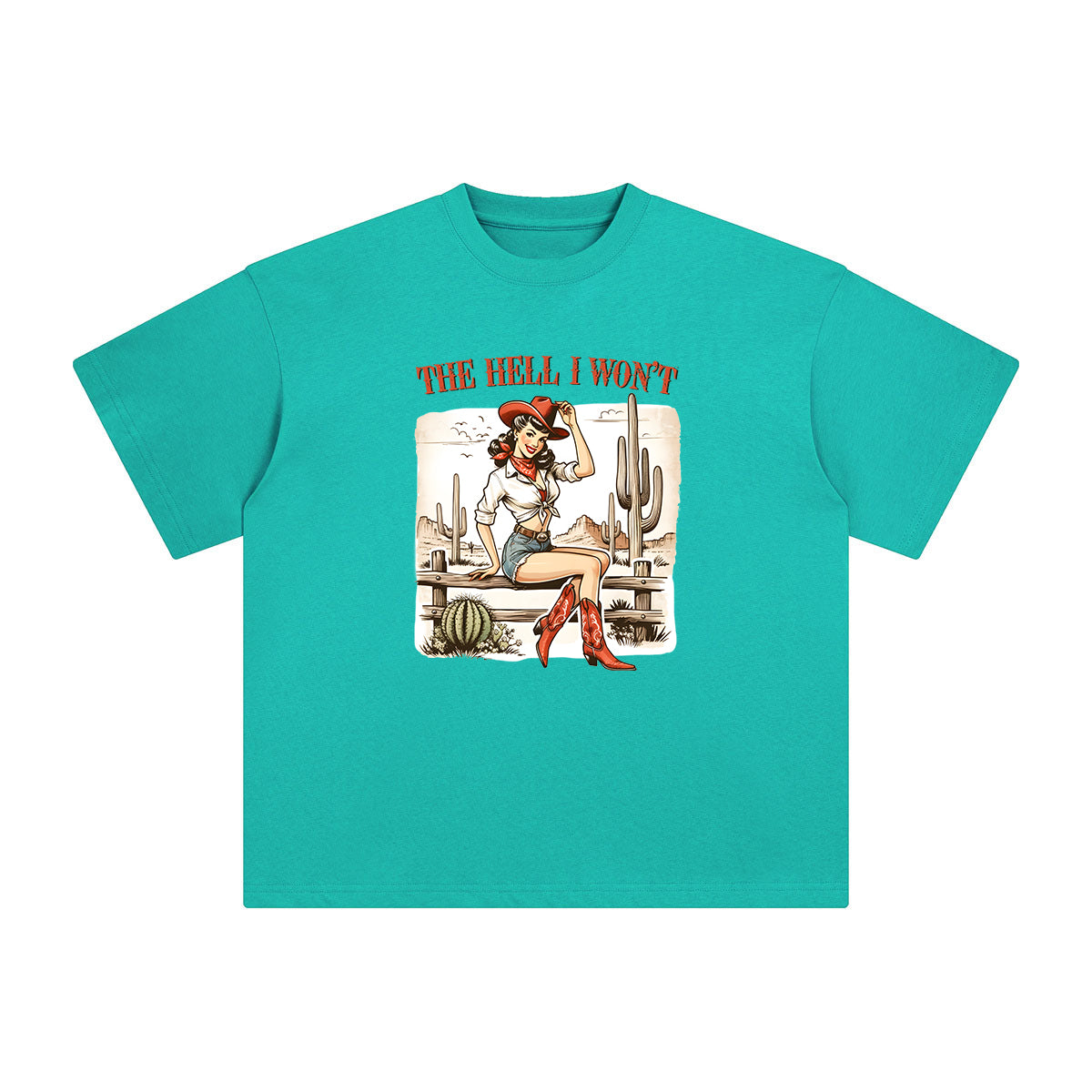 Comic Cowgirl Graphic Tee-INNBLAC Fashion Apparel