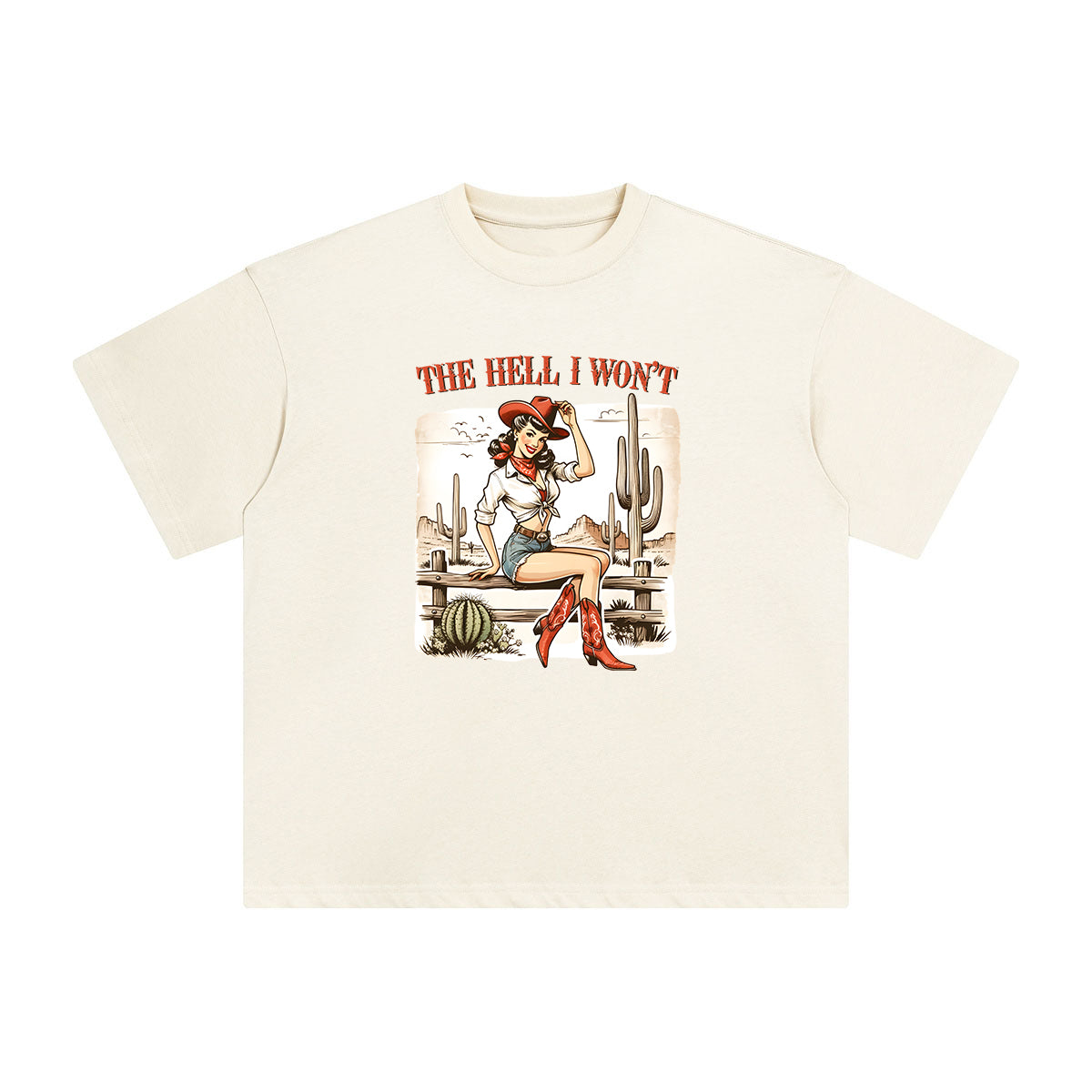 Comic Cowgirl Graphic Tee-INNBLAC Fashion Apparel