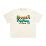 Cowgirl Boots & Cactus Graphic Tee-INNBLAC Fashion Apparel