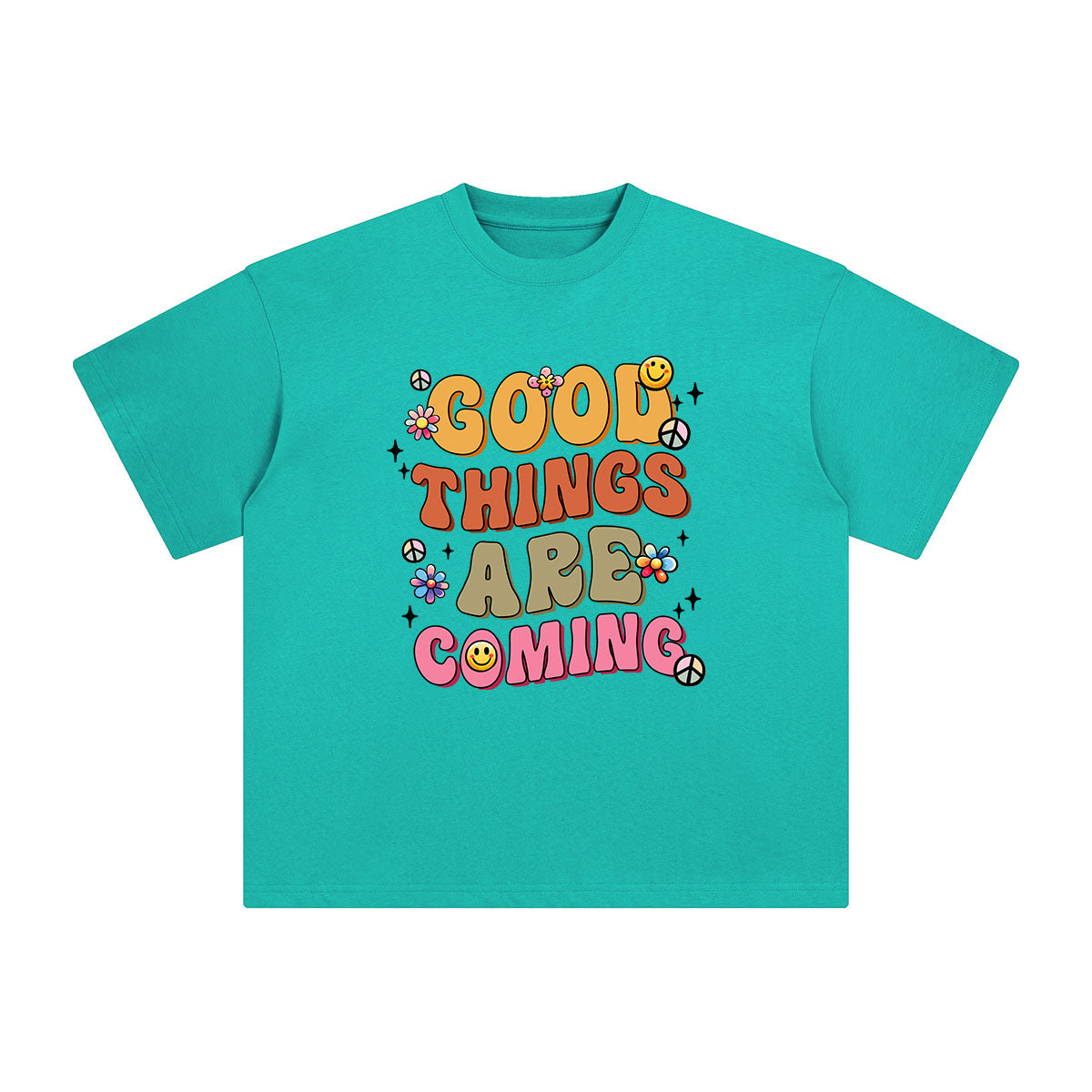 GOOD THINGS ARE COMING Graphic Tee-INNBLAC Fashion Apparel