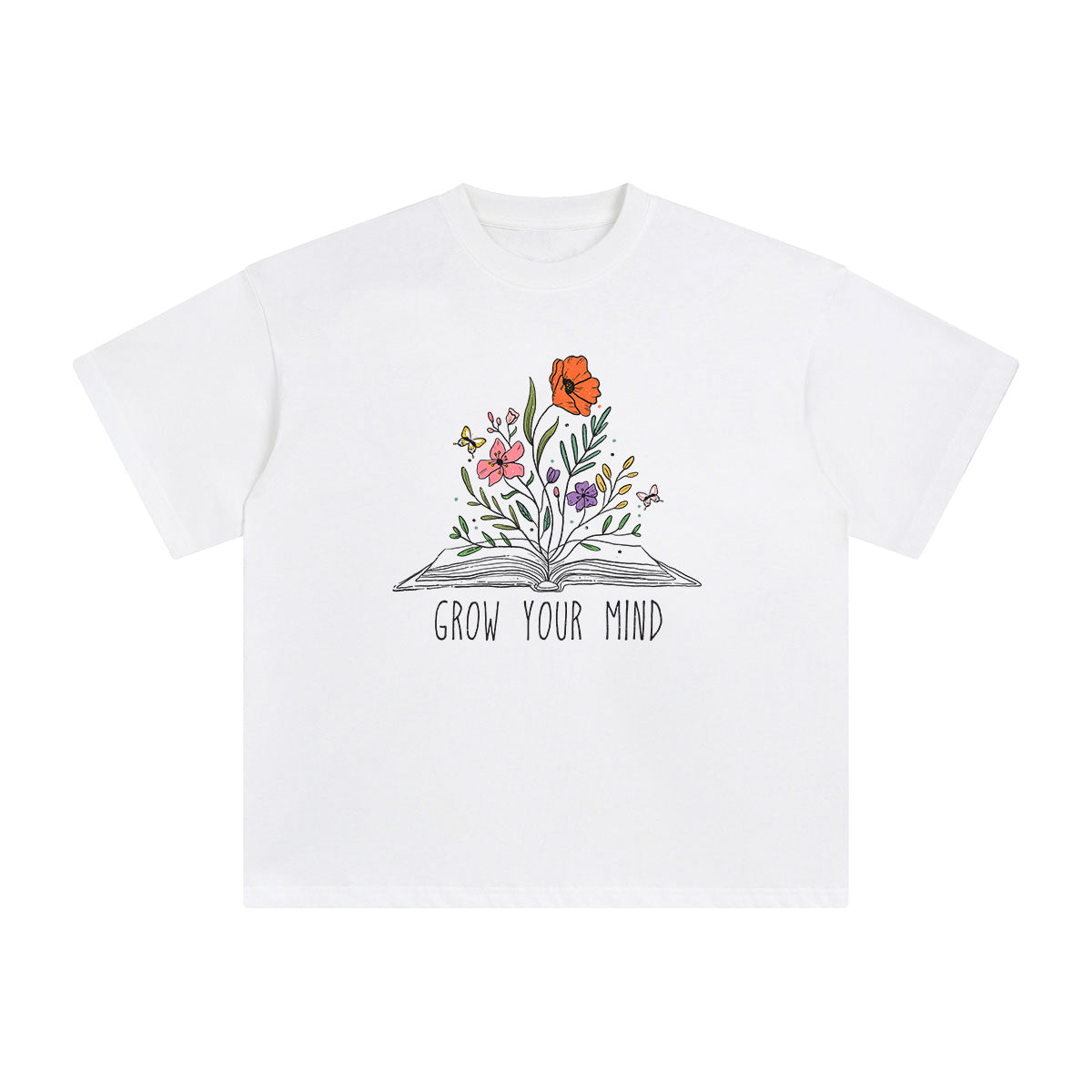 GROW YOUR MIND Graphic Tee-INNBLAC Fashion Apparel