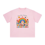 Happiness Rainbow & Flowers Graphic Tee-INNBLAC Fashion Apparel