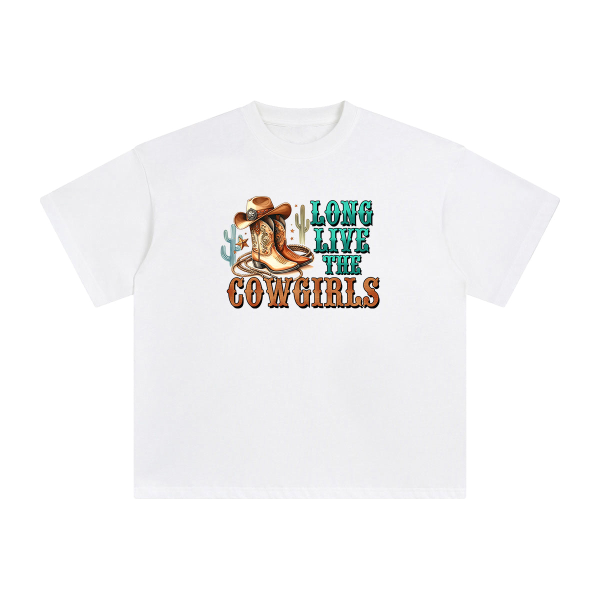 LONG LIVE THE COWGIRLS Graphic Tee-INNBLAC Fashion Apparel