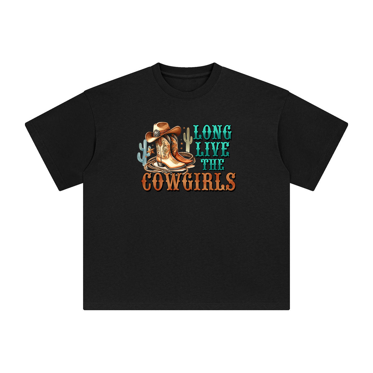 LONG LIVE THE COWGIRLS Graphic Tee-INNBLAC Fashion Apparel