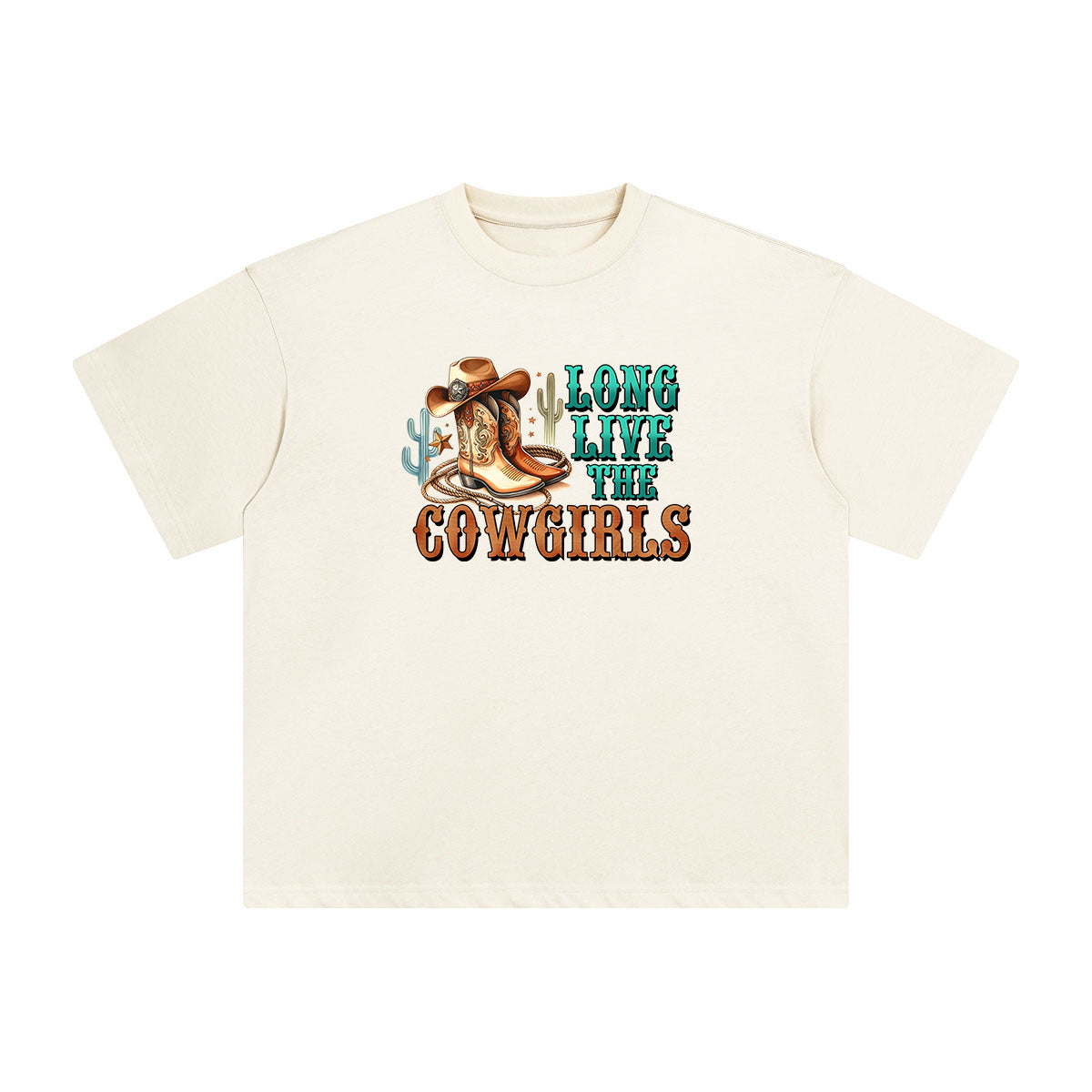 LONG LIVE THE COWGIRLS Graphic Tee-INNBLAC Fashion Apparel
