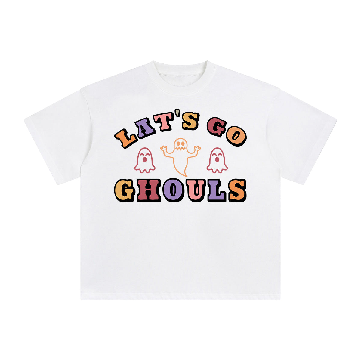 Lat's Go Ghouls Aesthetic Graphic Tee-INNBLAC Fashion Apparel