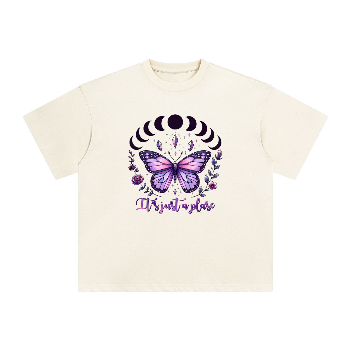 Magic Butterfly & Crystal Graphic Tee-INNBLAC Fashion Apparel