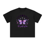 Magic Butterfly & Crystal Graphic Tee-INNBLAC Fashion Apparel