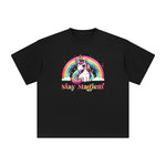 Magic Rainbow & Unicorn Graphic Tee-INNBLAC Fashion Apparel