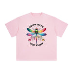 Positive Slogan & Dragonfly Graphic Tee-INNBLAC Fashion Apparel