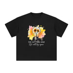 Positive Slogan & Sunflower Graphic Tee-INNBLAC Fashion Apparel