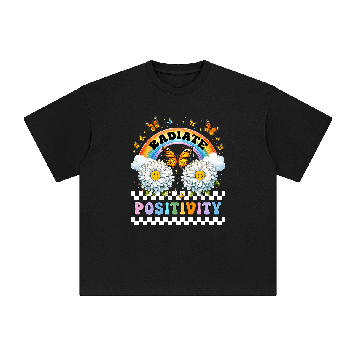 Radiate Positivity Graphic Tee-INNBLAC Fashion Apparel