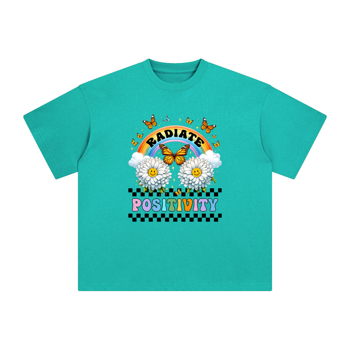 Radiate Positivity Graphic Tee-INNBLAC Fashion Apparel