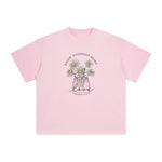 Slogan & Daisies Graphic Tee-INNBLAC Fashion Apparel