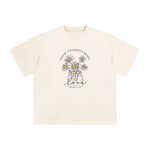 Slogan & Daisies Graphic Tee-INNBLAC Fashion Apparel