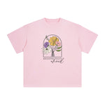 Slogan & Flowers Graphic Tee-INNBLAC Fashion Apparel