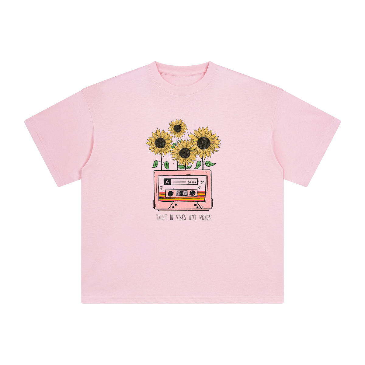 TRUST IN VIBES NOT WORDS Graphic Tee-INNBLAC Fashion Apparel