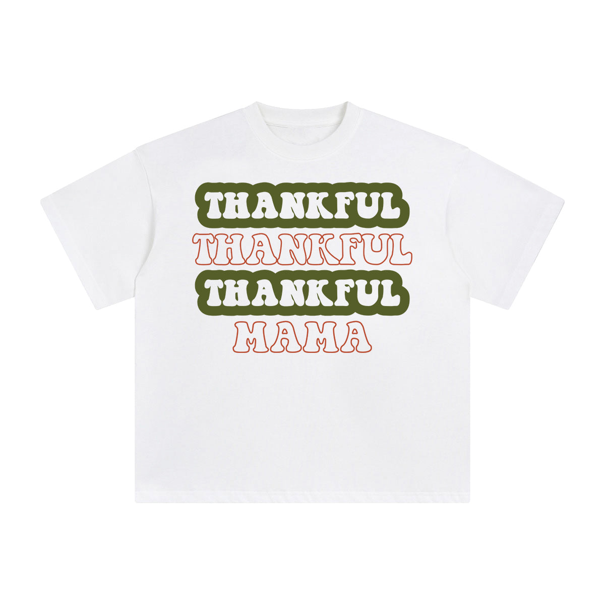 Thankful Thankful Thankful Mama Aesthetic Graphic Tee-INNBLAC Fashion Apparel