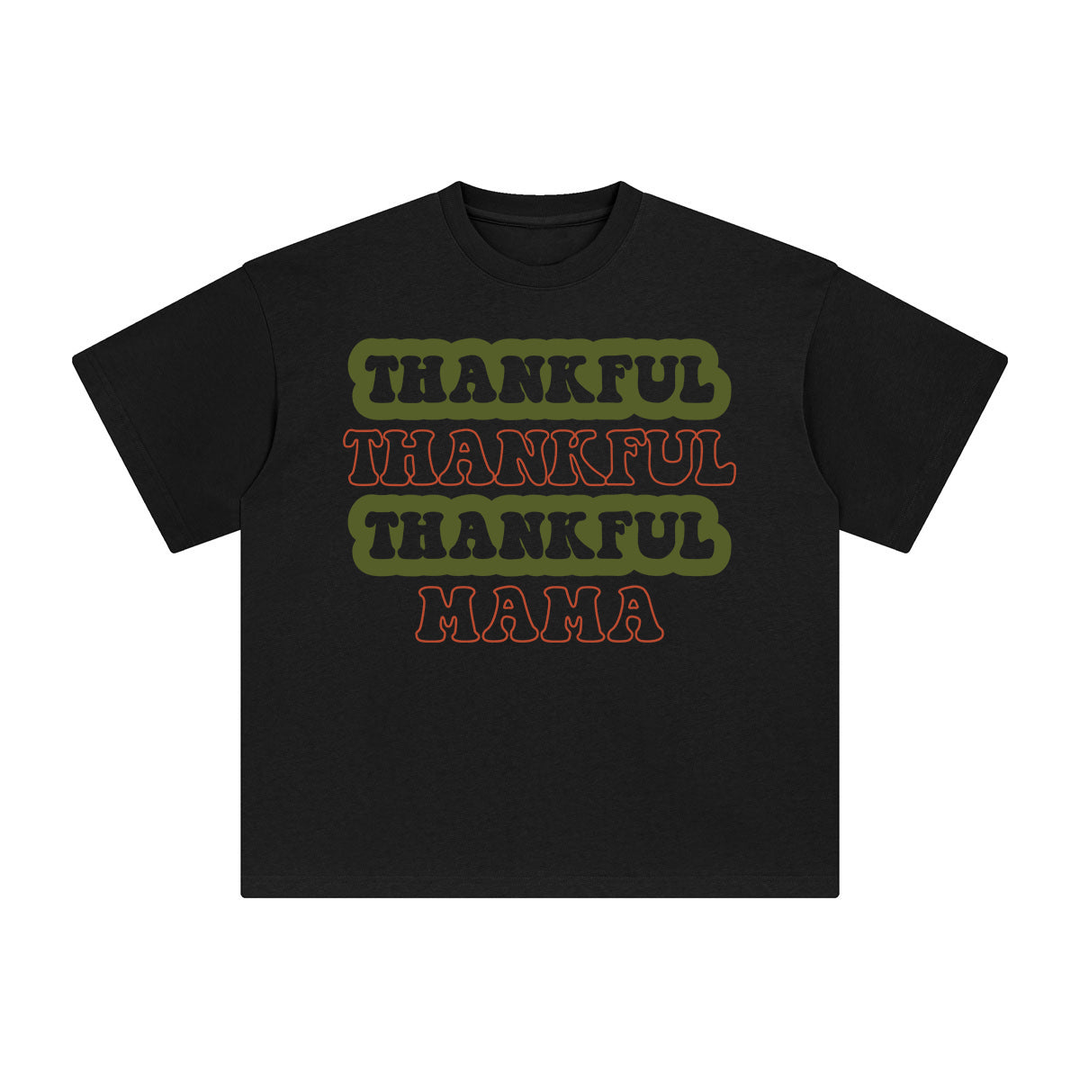 Thankful Thankful Thankful Mama Aesthetic Graphic Tee-INNBLAC Fashion Apparel