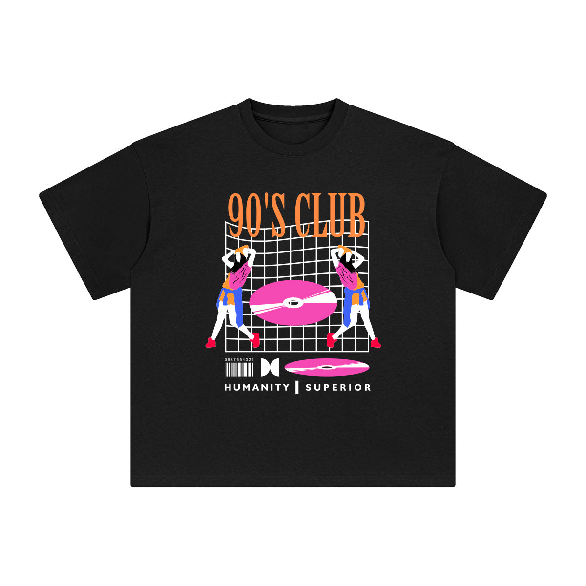 90's Club Abstract Art Graphic Tee-INNBLAC Fashion Apparel