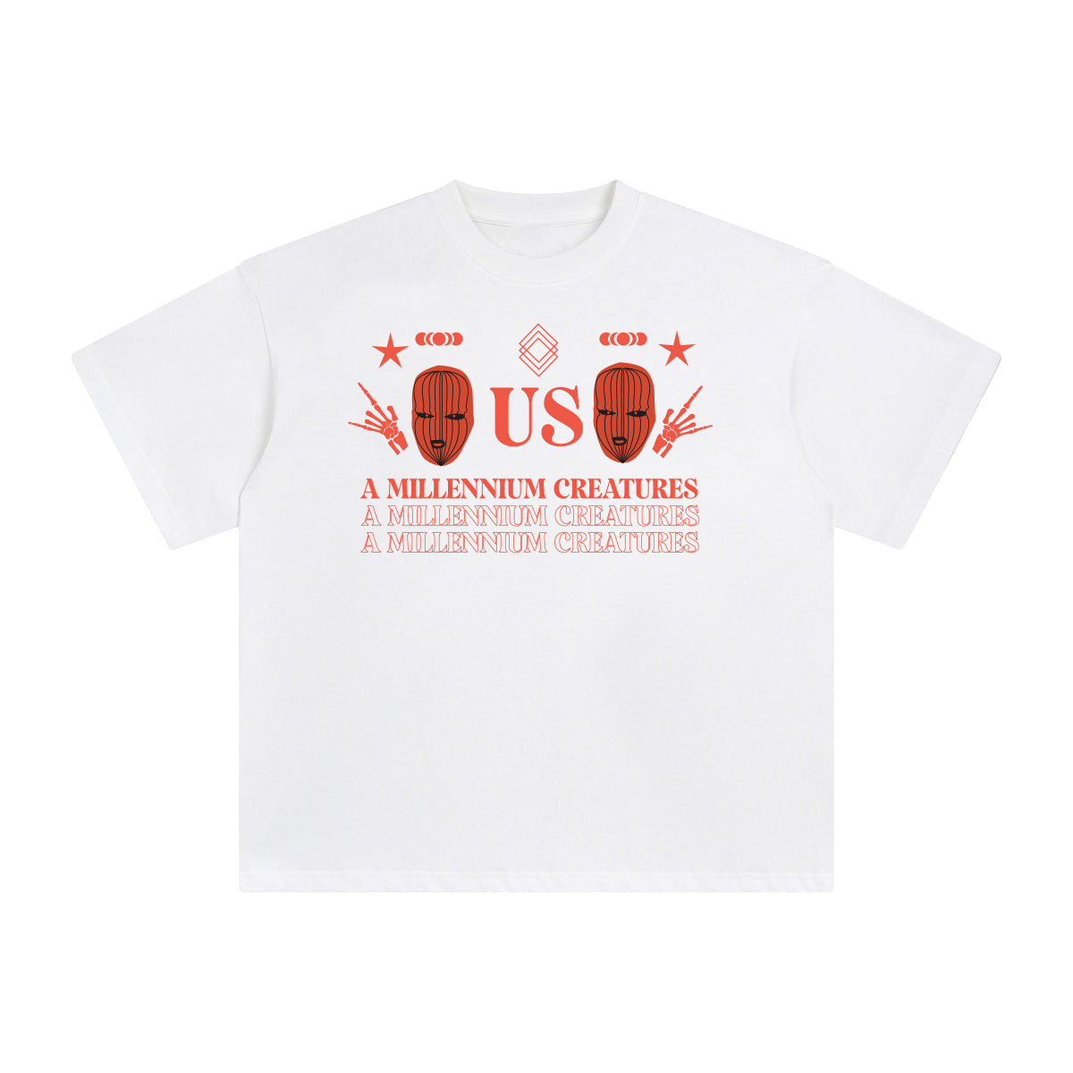 A Millennium Creature Abstract Graphic Tee-INNBLAC Fashion Apparel