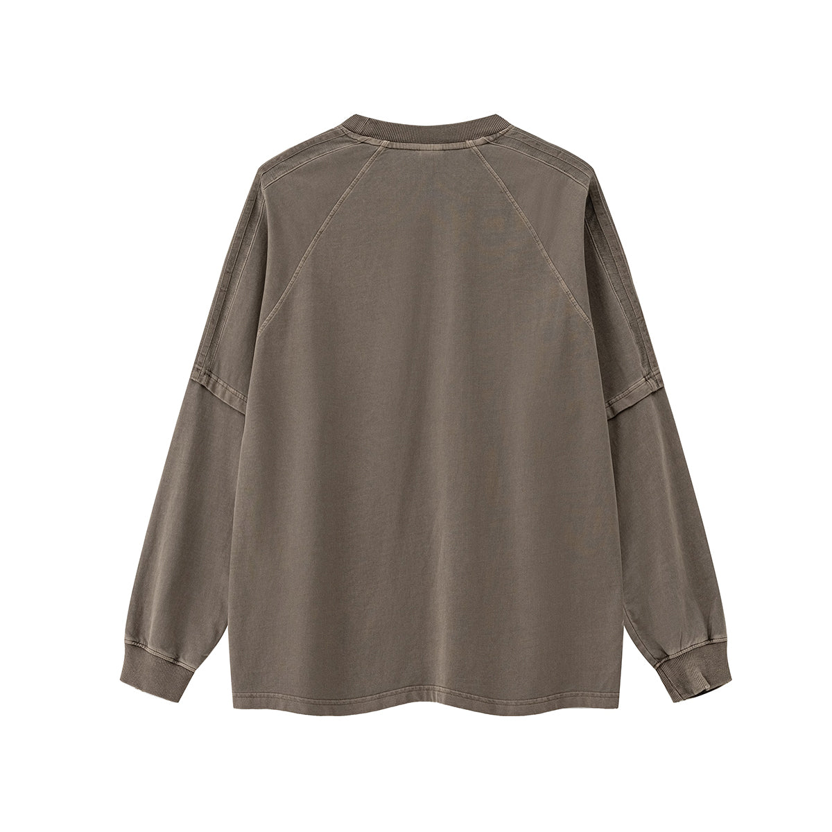 Acid Wash Distressed Long Sleeve Tshirt-INNBLAC Fashion Apparel