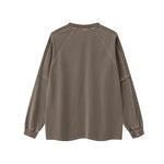 Acid Wash Distressed Long Sleeve Tshirt-INNBLAC Fashion Apparel