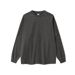 Acid Wash Distressed Long Sleeve Tshirt-INNBLAC Fashion Apparel