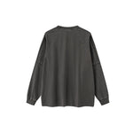 Acid Wash Distressed Long Sleeve Tshirt-INNBLAC Fashion Apparel