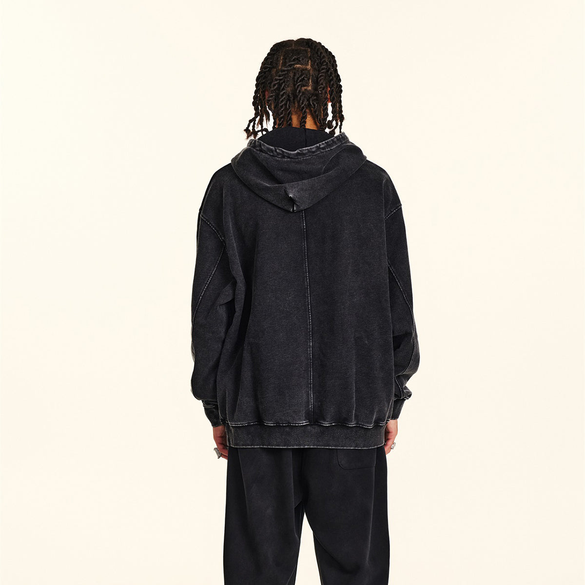Acid Wash Faded Oversized Hoodie-INNBLAC Fashion Apparel