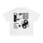 Agelast A Person Who Never Laughs Abstract Graphic Tee-INNBLAC Fashion Apparel