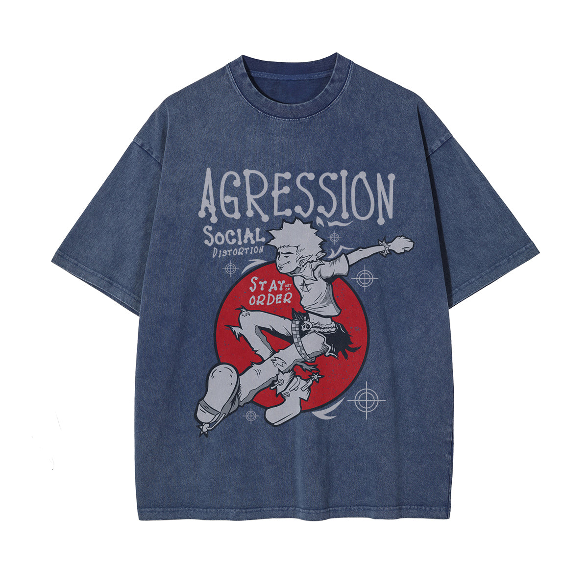 Agression Street Punk Graphic Tee-INNBLAC Fashion Apparel