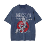 Agression Street Punk Graphic Tee-INNBLAC Fashion Apparel