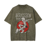 Agression Street Punk Graphic Tee-INNBLAC Fashion Apparel